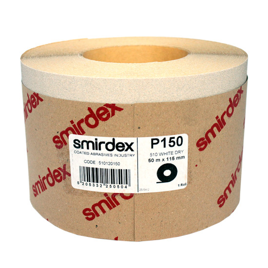 Наждачний папір Smirdex 510 White Line рулон білий 116ммх25м (50 м), Р=150