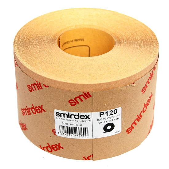 Наждачний папір Smirdex 820 Power Line у рулонах 116 мм х 25 м (50 м), Р=60